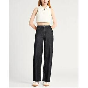 Rag & Bone Lori Mid Rise Wide Leg Pants in Black – 27